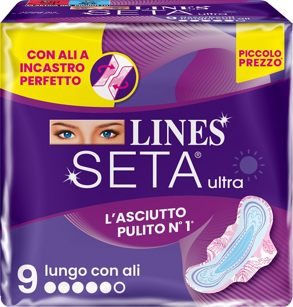 LINES SETA ULTRA ASSORBENTI LUNGO ALI DWCT 9 PEZZI - Newepa Srl