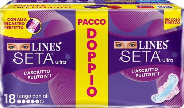 LINES SETA ULTRA ASSORBENTI LUNGO VP DWCT 18 PEZZI - Newepa Srl