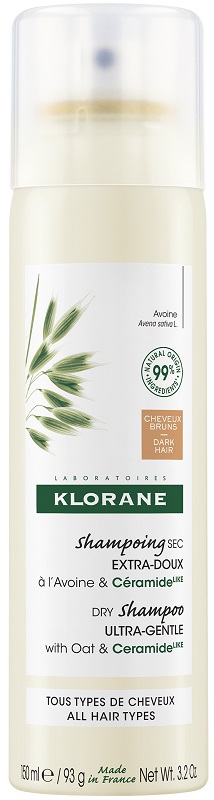 KLORANE SHAMPOO SECCO EXTRA DELICATO AVENA&CERAMIDE CAPELLI SCURI 150 ML - Newepa Srl