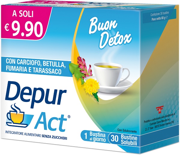 DEPUR ACT 30 BUSTINE SOLUBILI SENZA ZUCCHERI - Newepa Srl
