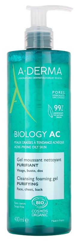 ADERMA BIOLOGY AC GEL DETERGENTE SCHIUMOGENO PURIFICANTE 400 ML - Newepa Srl