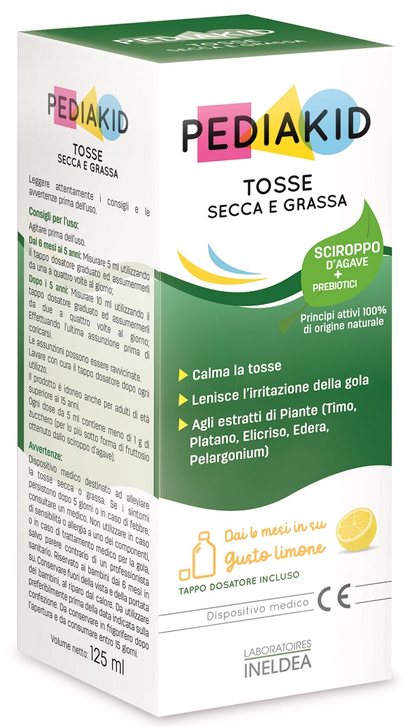 PEDIAKID TOSSE SECCA E GRASSA SCIROPPO 125 ML - Newepa Srl