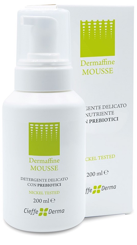 DERMAFFINE MOUSSE DETERGENTE DELICATO E NUTRIENTE CON PREBIOTICI 200 ML - Newepa Srl