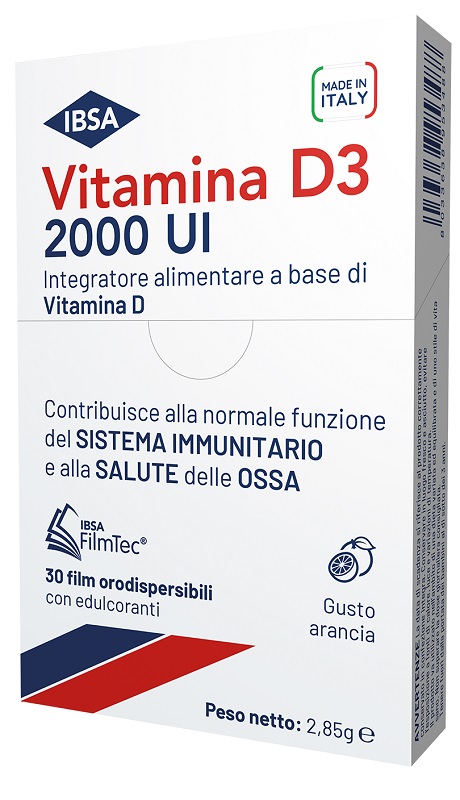 VITAMINA D3 IBSA 2000 UI 30 FILM ORODISPERSIBILI - Newepa Srl