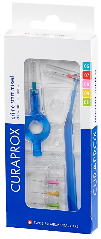 CURAPROX CPS PRIME START MIXED PACK WITH CPS 06 -011 +UHS 409 + UHS 470 BLUE HOLDERS + CAPS - Newepa Srl