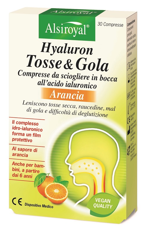 HYALURON TOSSE&GOLA ARANCIA 30 COMPRESSE - Newepa Srl