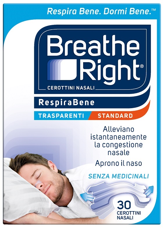 CEROTTI NASALI BREATHE RIGHT TRASPARENTI 30 PEZZI - Newepa Srl