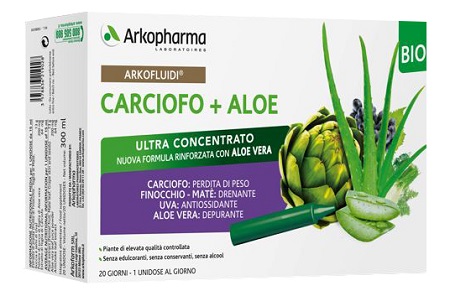 ARKOFLUIDI CARCIOFO+ALOE VERA 20 FLACONCINI 200 G - Newepa Srl