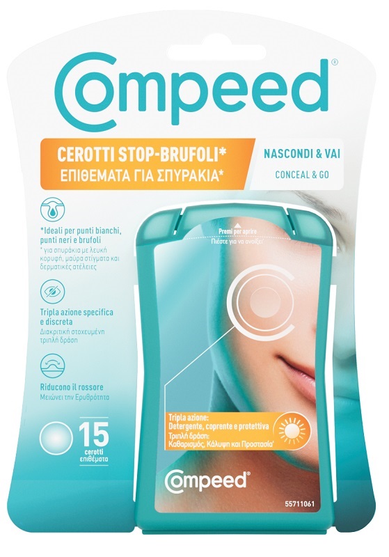 COMPEED CEROTTI STOP BRUFOLI NASCONDI & VAI 15 PEZZI - Newepa Srl
