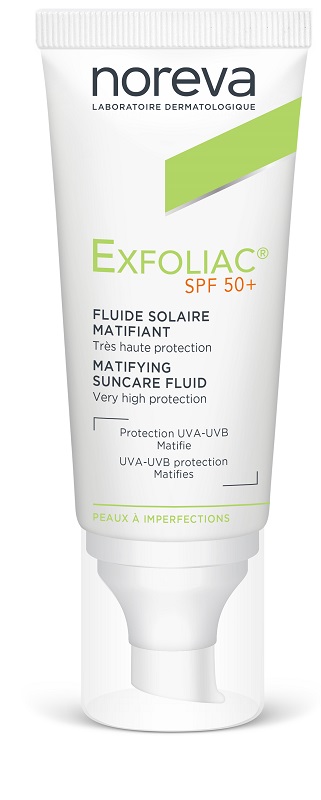 EXFOLIAC FLUIDE SOLAIRE MATIFIANT SPF50+ 40 ML - Newepa Srl