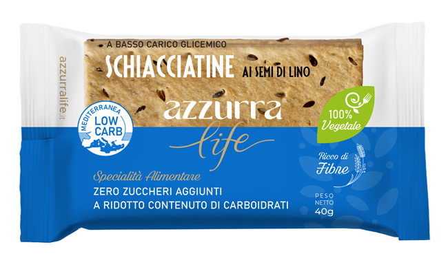 AZZURRA LIFE SCHIACCIATINE SEMI LINO 40 G - Newepa Srl