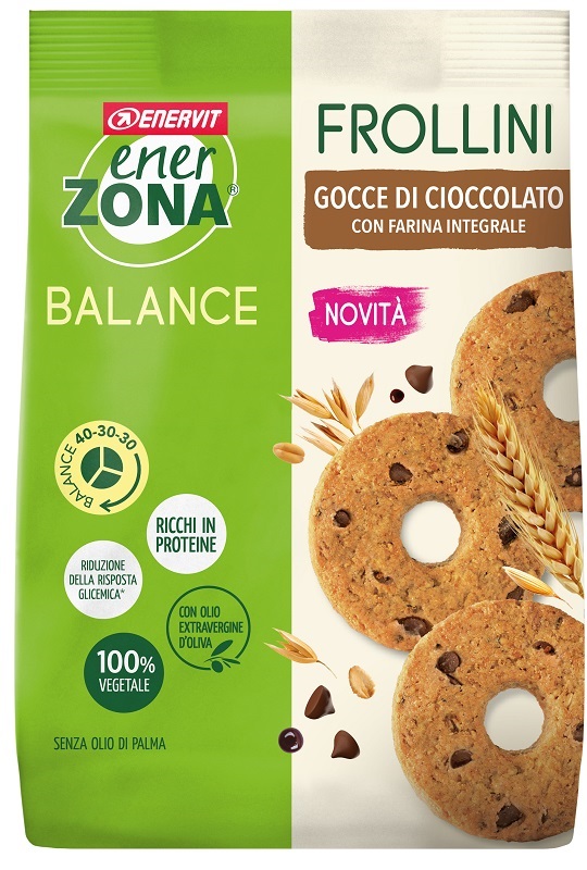 ENERZONA FROLLINI INTEGRALE GOCCE CIOCCOLATO 250 G - Newepa Srl