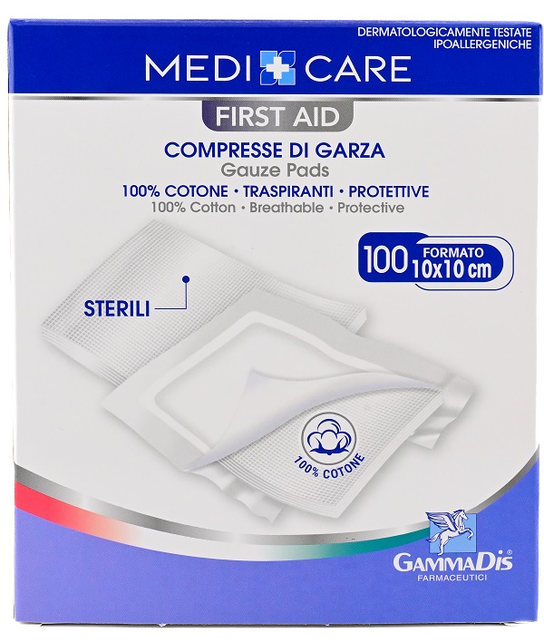 GARZA MEDICARE COTONE 10X10 CM 100 PEZZI - Newepa Srl