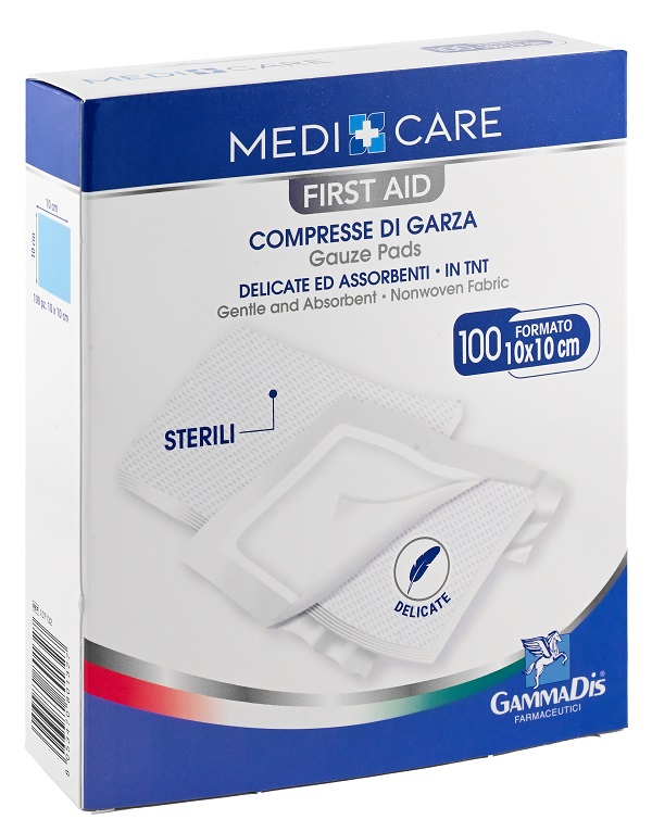 GARZA MEDICARE TNT 10X10 CM 100 PEZZI - Newepa Srl