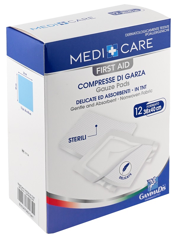 GARZA MEDICARE TNT 36X40 CM 12 PEZZI - Newepa Srl