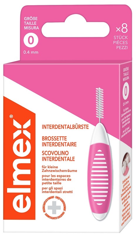 ELMEX INTERDENTAL BRUSH PINK 0,4MM 8 PEZZI - Newepa Srl