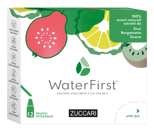 WATER FIRST KIWI-BERGAMOTTO-GUAVA 12 STICK PACK - Newepa Srl
