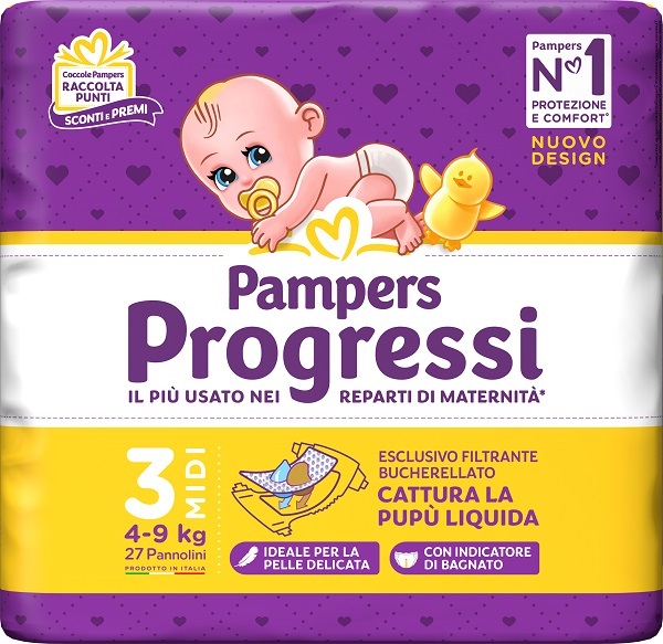 PAMPERS PROGRESSI MIDI 27 PEZZI - Newepa Srl