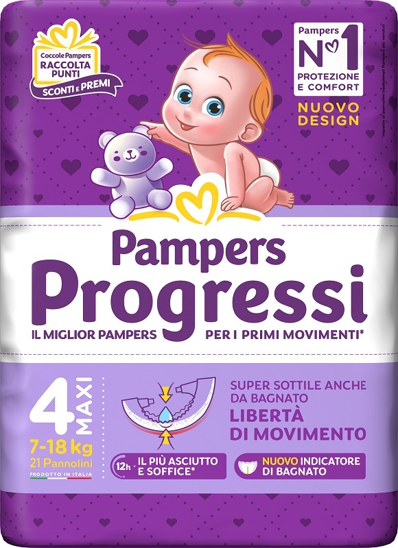 PAMPERS PROGRESSI MAXI 21 PEZZI - Newepa Srl