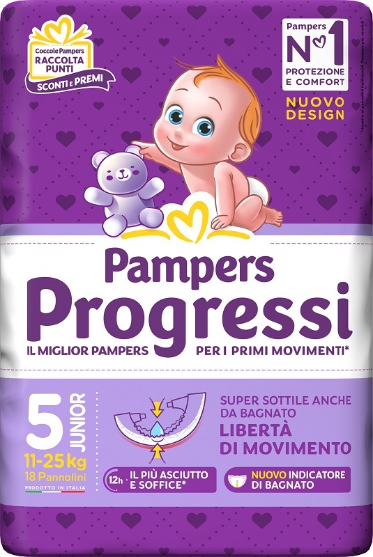 PAMPERS PROGRESSI JUNIOR 18 PEZZI - Newepa Srl