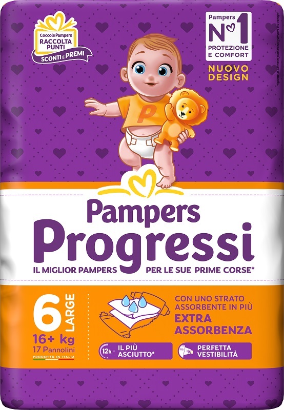 PAMPERS PROGRESSI XL 17 PEZZI - Newepa Srl