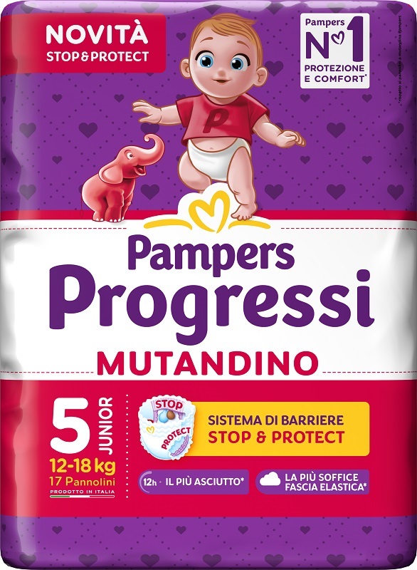 PAMPERS PROGRESSI MUTANDINA JUNIOR 17 PEZZI - Newepa Srl