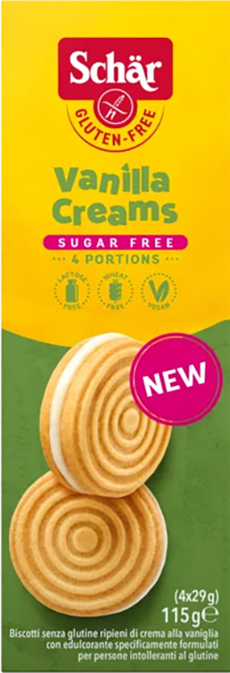 SCHAR SUGAR FREE VANILLA CREAMS 115 G - Newepa Srl