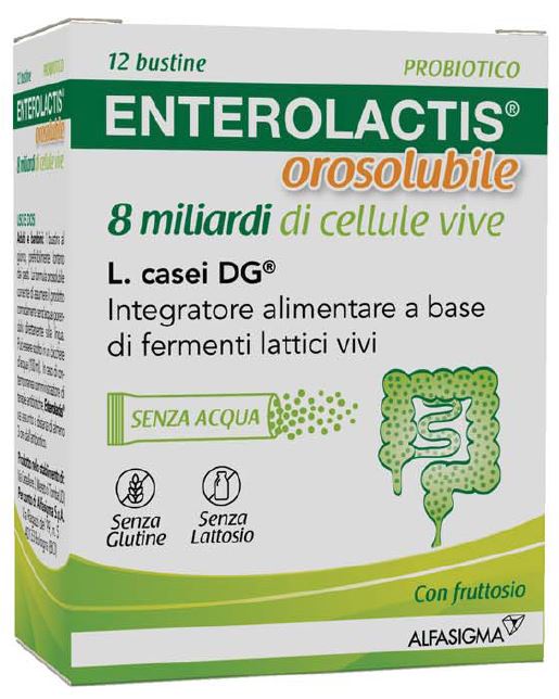 ENTEROLACTIS OROSOLUBILE 12 BUSTINE 8 MILIARDI DI CELLULE VIVE - Newepa Srl