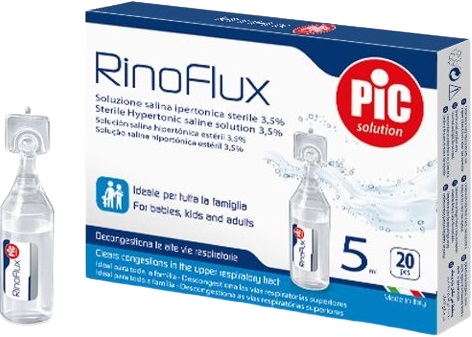 RINOFLUX SOLUZIONE IPERTONICA NASALE PIC 20 FIALE 5 ML - Newepa Srl