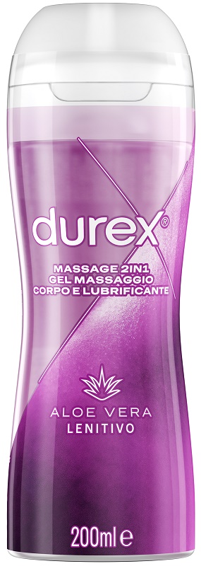 DUREX MASSAGE 2 IN 1 GEL MASSAGGIO CORPO E LUBRIFICANTE ALOE VERA 200 ML - Newepa Srl
