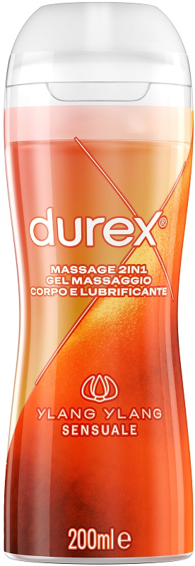DUREX MASSAGE 2 IN 1 GEL MASSAGGIO CORPO E LUBRIFICANTE YLANG YLANG 200 ML - Newepa Srl