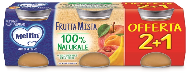 MELLIN OMOGENEIZZATO FRUTTA MISTA 3 PEZZI DA 100 G - Newepa Srl