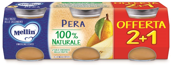 MELLIN OMOGENEIZZATO PERA 3 PEZZI DA 100 G - Newepa Srl