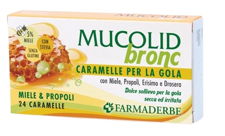 MUCOLID BRONC MIELE & PROPOLI 24 CARAMELLE - Newepa Srl