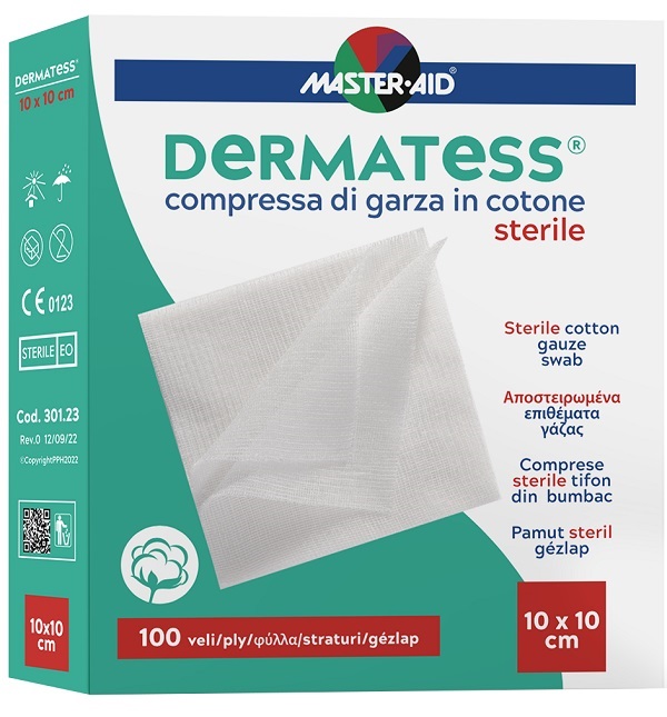GARZA IDROFILA DERMATESS COTONE 10X10 100 VELI - Newepa Srl