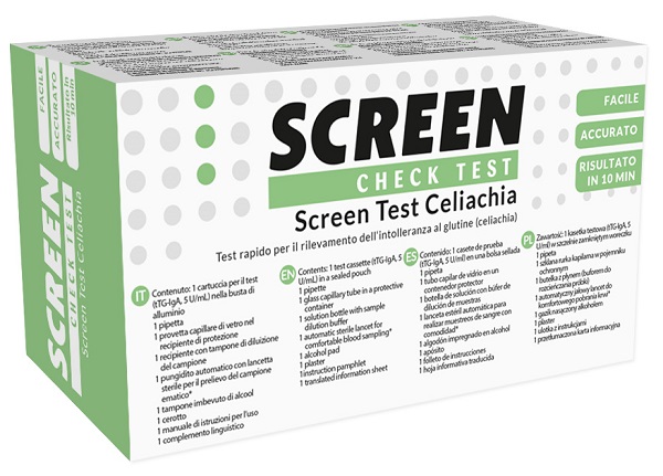 SCREEN TEST RAPIDO SCREEN TEST CELIACHIA PER RILEVAZIONE INTOLLERANZA GLUTINE 1 PEZZO - Newepa Srl