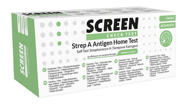 STREP A ANTIGEN HOME TEST DETERMINAZIONE QUALITATIVA ANTIGENI STREPTOCOCCO A DA TAMPONE FARINGEO 1 PEZZO - Newepa Srl