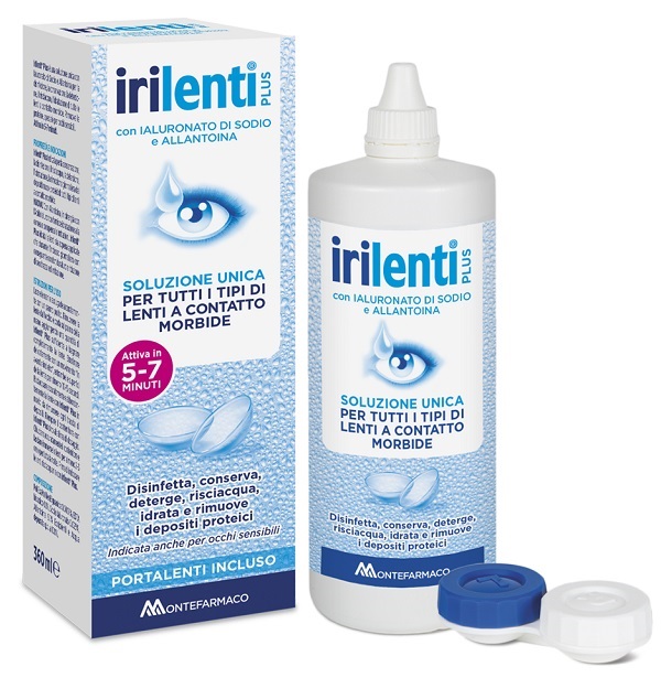 SOLUZIONE UNICA PER LENTI A CONTATTO IRILENTI 360 ML + PORTALENTI - Newepa Srl