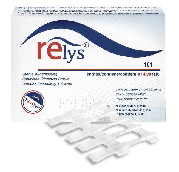 RELYS MONODOSE SOLUZIONE OFTALMICA 20 MINICONTENITORI DA 0,35 ML SENZA CONSERVANTI - Newepa Srl