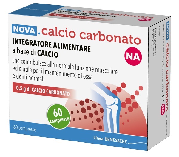 NOVA CALCIO CARBONATO NA 0,5G 60 COMPRESSE - Newepa Srl