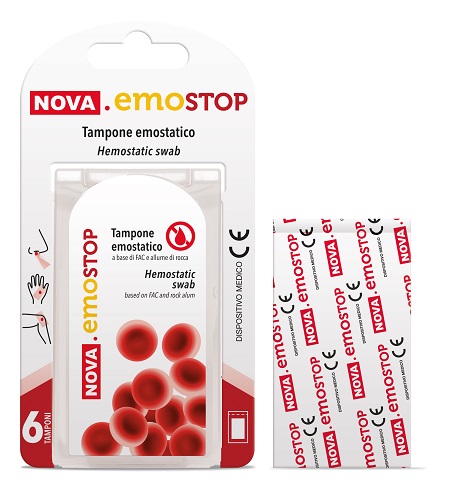 NOVA EMOSTOP TAMPONE EMOSTATICO 6 PEZZI - Newepa Srl