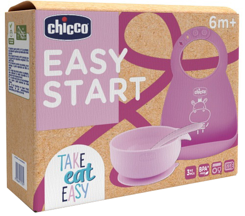 CH SET PAPPA SILICONE 6M+ ROSA - Newepa Srl