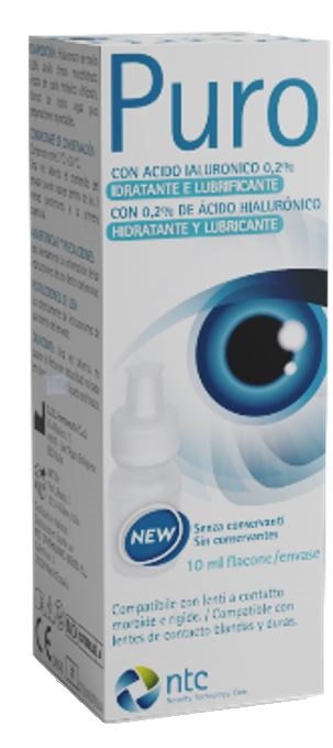 SOLUZIONE STERILE PER USO OFTALMICO PURO IDRATANTE E LUBRIFICANTE 0,2% ACIDO IALURONICO SENZA CONSERVANTI 10 ML - Newepa Srl