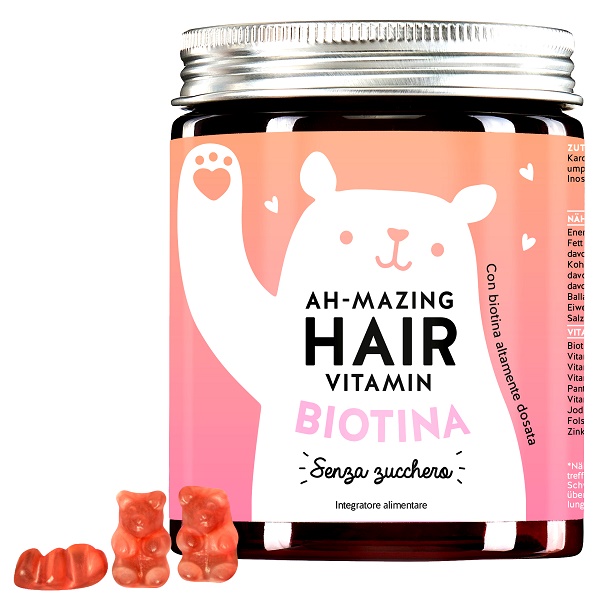 AH-MAZING HAIR VITAMINS MIT BIOTIN SUGARFREE 45 CARAMELLE GOMMOSE - Newepa Srl