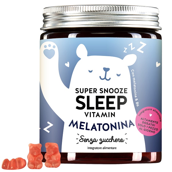 SUPER SNOOZE SLEEP VITAMIN WITH MELATONIN SUGARFREE 45 CARAMELLE GOMMOSE - Newepa Srl