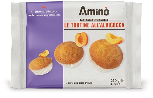 AMINO' LE TORTINE ALBICOCCA 4 PEZZI DA 52,5 G - Newepa Srl