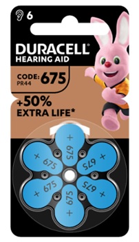DURACELL EASY TAB 675 BLU BATTERIA PER APPARECCHIO ACUSTICO 6 PEZZI - Newepa Srl