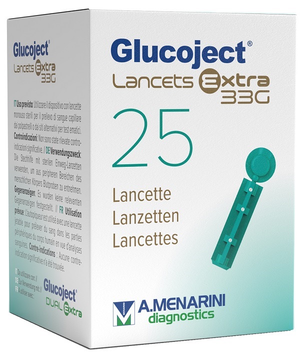 LANCETTA PUNGIDITO GLUCOJET EXTRA GAUGE 33 25 PEZZI - Newepa Srl