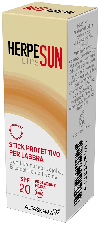 HERPESUN LIP STICK LABBRA SPF 20 5 ML - Newepa Srl