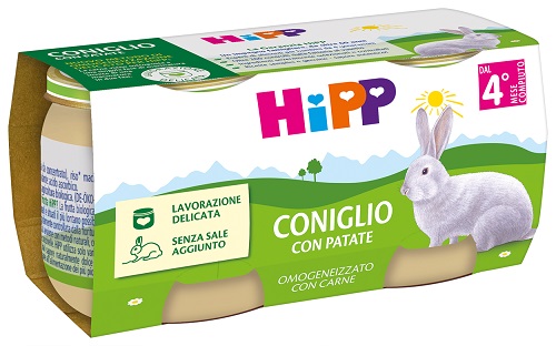 HIPP OMOGENEIZZATO CONIGLIO CON PATATE 2 PEZZI DA 80 G - Newepa Srl